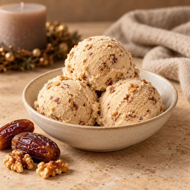 Dattel-Walnuss-Eis für Advent und Winter