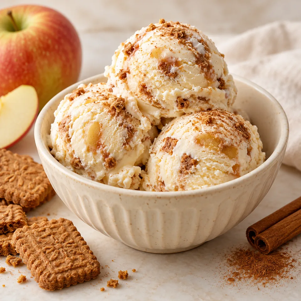 Charlotte-Eis: Apfel, Zimt und Spekulatius – Serviervorschlag