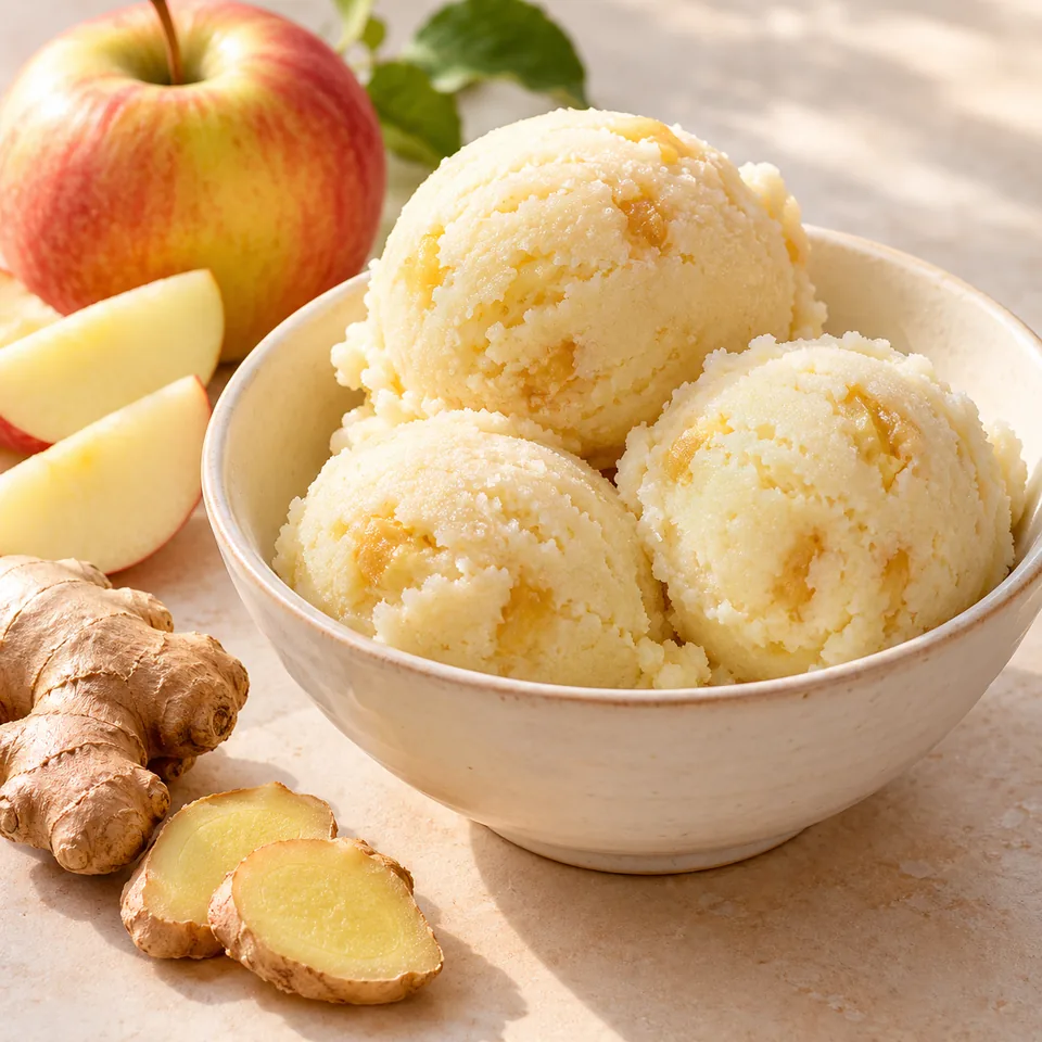 Jakob-Eis: Apfel und Ingwer – Serviervorschlag