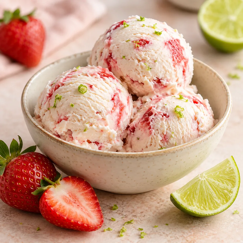 Mia-Eis: Erdbeere, Kokos und Limette – Serviervorschlag