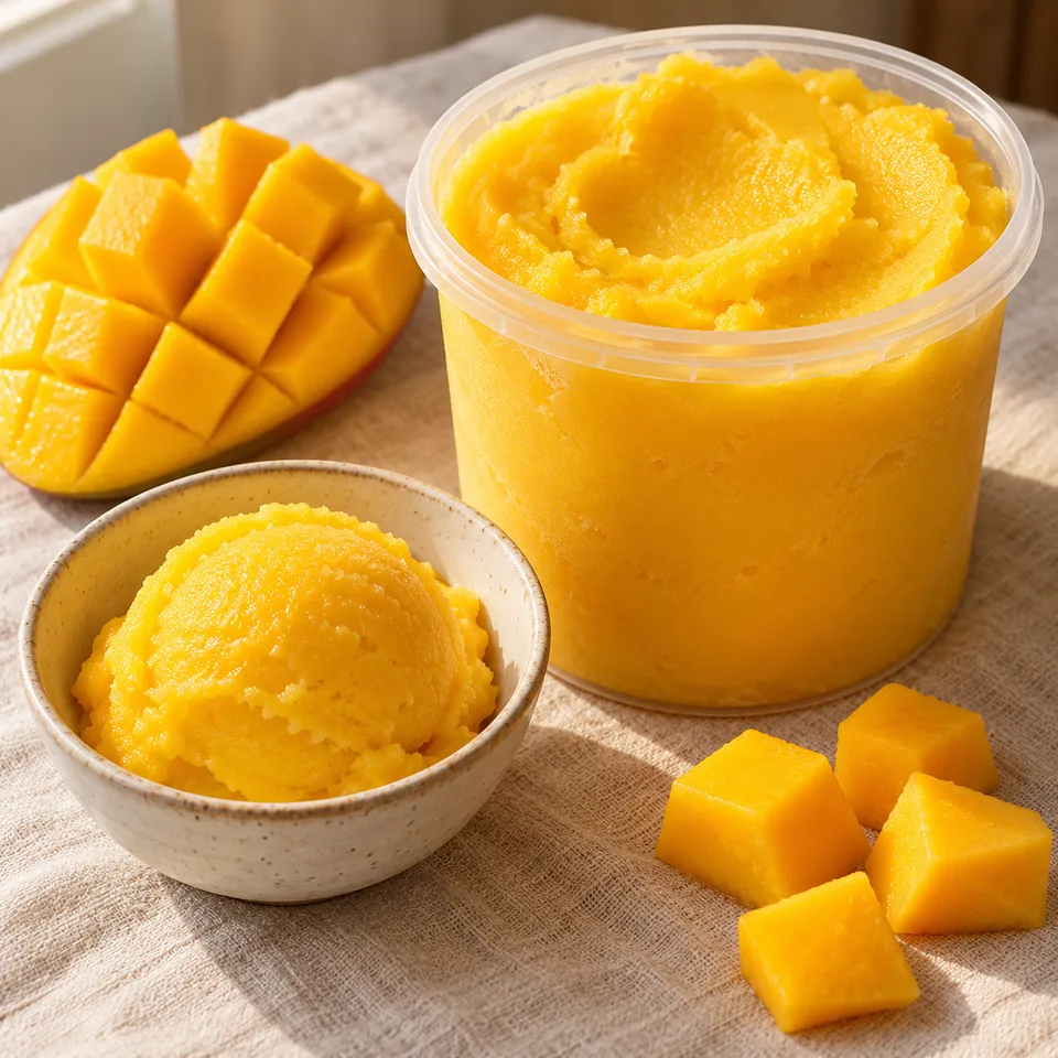 Mango-Sorbet für die Ninja CREAMi Deluxe – Serviervorschlag