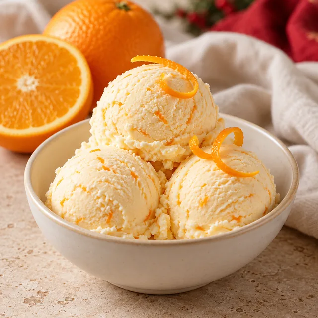 Orangen-Quark-Eis für Nikolaus